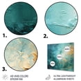 thumbnail image 3 of Designart "Blue Oasis III" Abstract Landscape Metal Art Print, 3 of 5