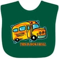 thumbnail image 3 of Inktastic How I Roll School Bus Boys or Girls Baby Bib, 3 of 4