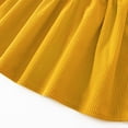 thumbnail image 6 of Moocorvic Baby Girl Flower Dress Summer Bowknot Princess Wedding Birthday Party Dresses for Infant Girls 3-4 Years,Yellow, 6 of 7