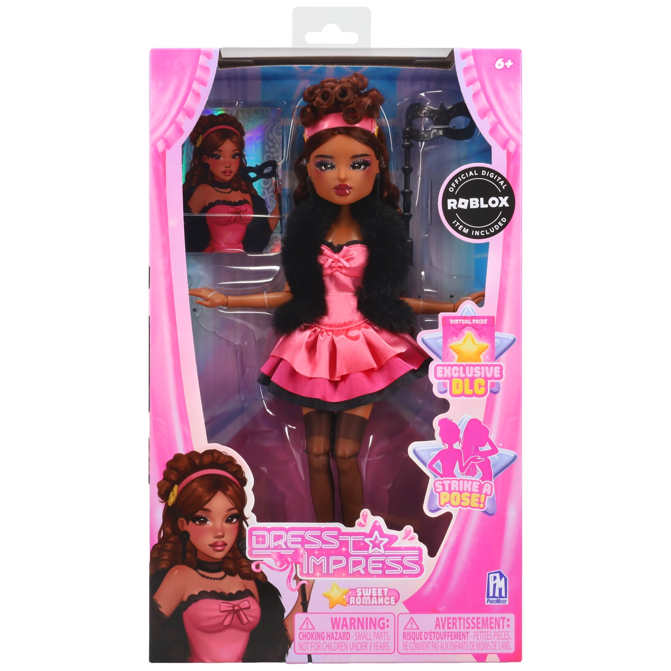 Dress To Impress - Sweet Romance Fashion Doll - Series 1 - 11.5-Inch Tall - Includes DLC Code - Officially Licensed Doll by PhatMojo