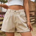 thumbnail image 2 of Birdeem Spring and Summer New Womens Button Zipper Solid Fashion Casual Short Jeans, 2 of 12