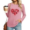 thumbnail image 2 of Aloohaidyvio Valentine's Day Crew Neck Pullover Shirts Women Long Sleeve Love Heart T Shirt Graphic Lover Gift Mother’s Day, 2 of 6
