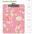 thumbnail image 3 of Fashion Clipboard, Floral Design, Standard A4 Letter Size, 12.5" x 9", Wooden Clipboard, Low Profile Clip, Decorative Clipboard, by Better Office Products (Cherry Blossoms), 3 of 5