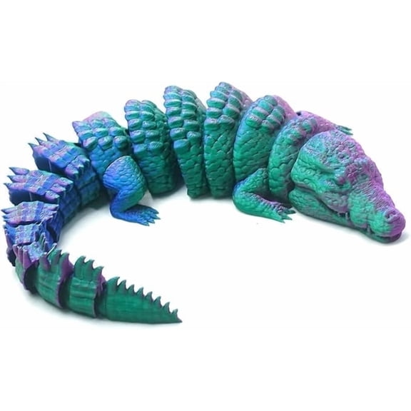 3D Printed Crocodile,Articulated Models,Flexible Joint Animal Model Figurines,Surprise Fantasy Gifts