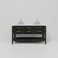 thumbnail image 4 of Norwalk 60 in W Black Oak Double Bath Vanity, Cultured Marble Top, and Faucet Set, 4 of 9