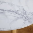 thumbnail image 2 of angelo isHome Darcy Modern Round Coffee Table, Natural/White Faux Marble, 2 of 7