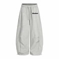 thumbnail image 3 of TGPMGRZ Girls Oversized Wide Leg Sweatpants Kids Baggy Sweat Pants for Girls Drawstring Waist Straight Leg Joggers with Pockets #01 Light Gray 8-9 Years, 3 of 5