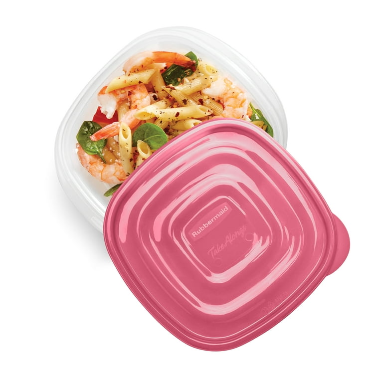 Rubbermaid 5.2-Cup Square TakeAlongs Food Storage Containers Set of 8 - Pink - Each