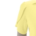 thumbnail image 7 of Summer Fashion Oversized Shirt for Womens 2025 Solid Color Ruffle Short Sleeve Turndown Collar Blouse, 7 of 7