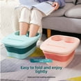 thumbnail image 3 of Pink Foldable Foot Soaking Tub with Massage Function - Thick Silicone Portable Foot Basin for Home Use, Easy to Clean & Store, Ideal for Relaxing Foot Care (Without Cover), 3 of 6