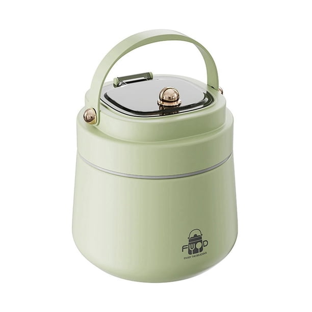 Lonchera Térmica de Acero Inoxidable para Adultos con Cuchara y Tenedor, Bolsa Térmica, A Prueba de Fugas, Mantiene la Comida Caliente