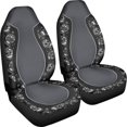 thumbnail image 3 of XYZCANDO Car Seats Protector 2 pcs Auto Front Seat Covers Car Seat Covers Washable Soft SUV Sedan, Sugar Skulls Mexican, 3 of 10