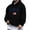 Black, variant on Men's USA American Flag Print Hoodie, Drawstring Kangaroo Pocket Long Sleeve Pullover Sweatshirt, Loose Soft Cotton Casual Hooded Top, Fall Winter Patriotic Daily Lounge Workout Hoodies for Men