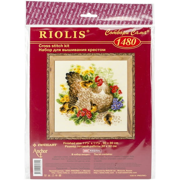 RIOLIS Counted Cross Stitch Kit 11.75"X11.75"-Hen (14 Count)