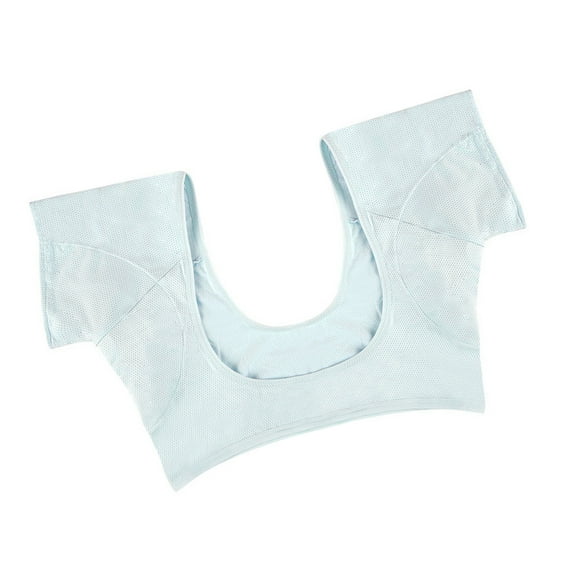 Quick Dry Sweat Absorbing Crop Undershirt for Women Short Sleeve Underarm Sweat Pad Mesh Shirt Armpit Sweat Proof Vest