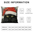 thumbnail image 5 of JRXY Merry Christmas Dachshund with Cat Square Throw Pillow Case Decorative Cushion Cover for Sofa Halloween 22x22in, 5 of 5