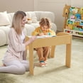 thumbnail image 4 of Costway Kids Desk and Chair Set Wooded Toddler Table and Chair Set with Proper Height Natural, 4 of 10