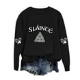 thumbnail image 2 of Craaazy Women's St Patricks Day Sweatshirts Casual Loose Round Neck Long Sleeve Tops with Comfy Shamrock Prints, 2 of 4