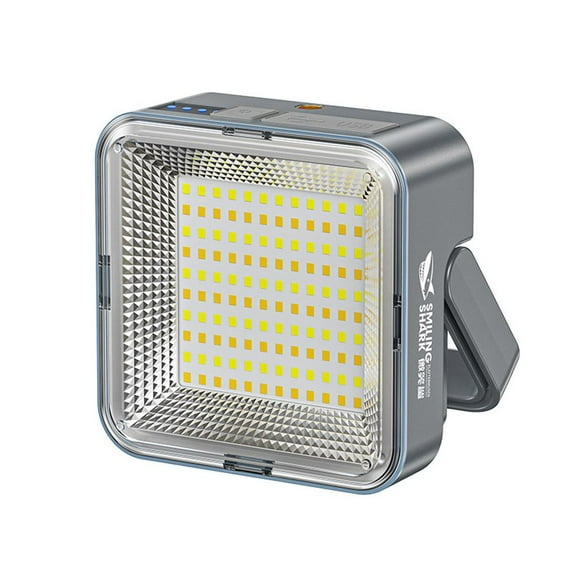 Solar Camping Lamp with Dual Warm/White Light - 2400mAh Battery, Up to 6 Hours Runtime, Magnetic & Hook Design for Outdoor Adventures