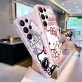 thumbnail image 3 of Sanrio Hello Kitty Cartoon Liquid Left Rope For Samsung Galaxy S24 S23 S22 S21 S20 FE S10 Ultra Plus Lite 5G Cover Funda Gift Festivals, 3 of 7