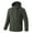 A Green, variant on Unisex Heated Jacket 11 Heat Zones Usb Control Smart Warming Puffer Jacket with Hood Long Sleeve Zip Up Coat Winter Outdoor Heated Mens Jacket