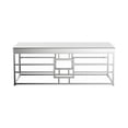 thumbnail image 4 of Geometric Frame Rectangular Coffee Table Chrome, 4 of 5