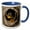 Blue/White, variant on 3drose, Usa, Oregon, Mosier. Screech Owl in Old Oak Tree - Us38 Bja0676 - Jaynes Gallery, 15oz Two-tone Green Mug