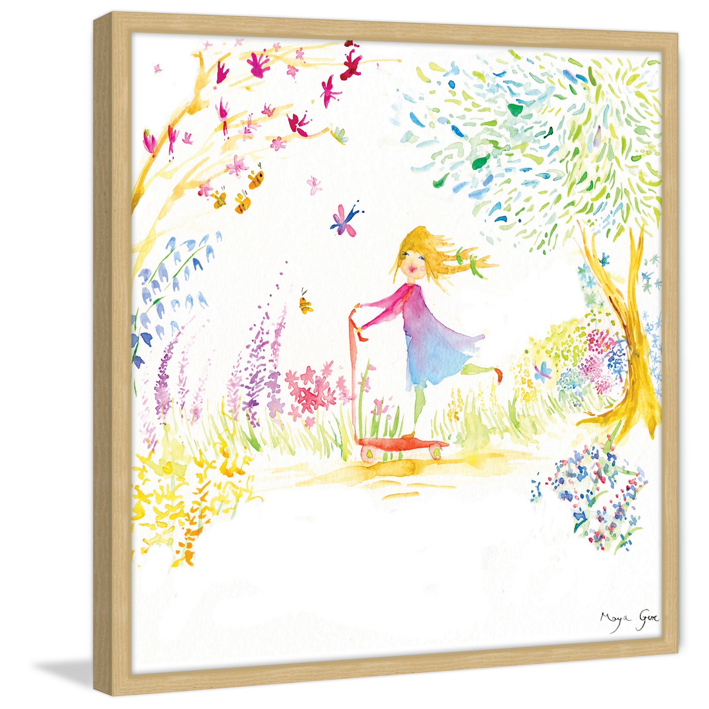 Marmont Hill "Girl at the Park" by Maya Gur Framed Painting Print