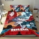 thumbnail image 1 of Hilda Conjunto de sábanas temático, trío de piezas, cómodo y amigable con la piel, diseño único, regalo de decoración para el hogar para familiares, amigos y fans, 90 cm * 190 cm, 1 of 6