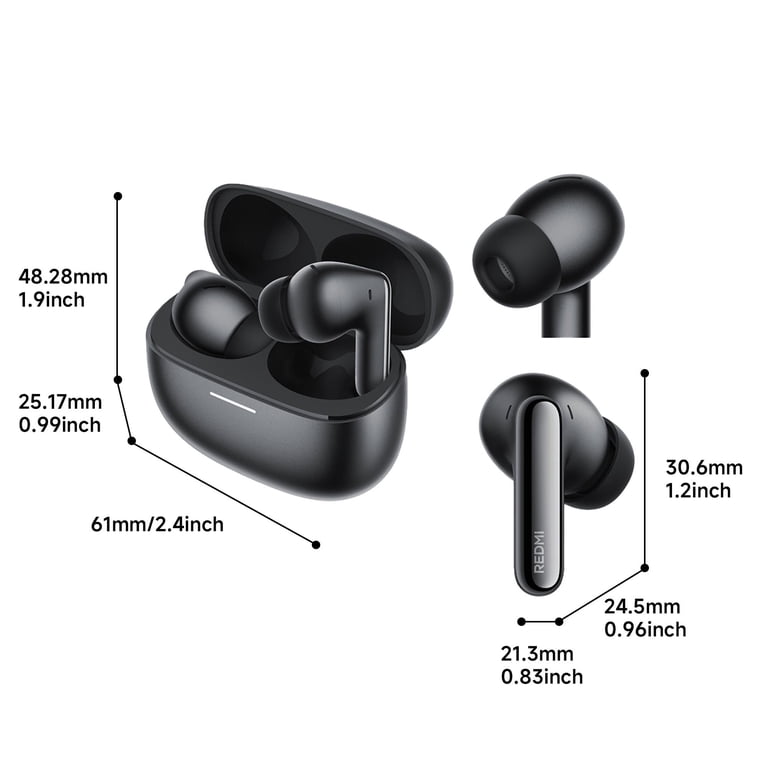 Xiaomi Redmi Buds 8 Pro ワイヤレスイヤホン Black XIAOMI REDMI Buds 8 Pro Wireless Earbuds, Adaptive Noise