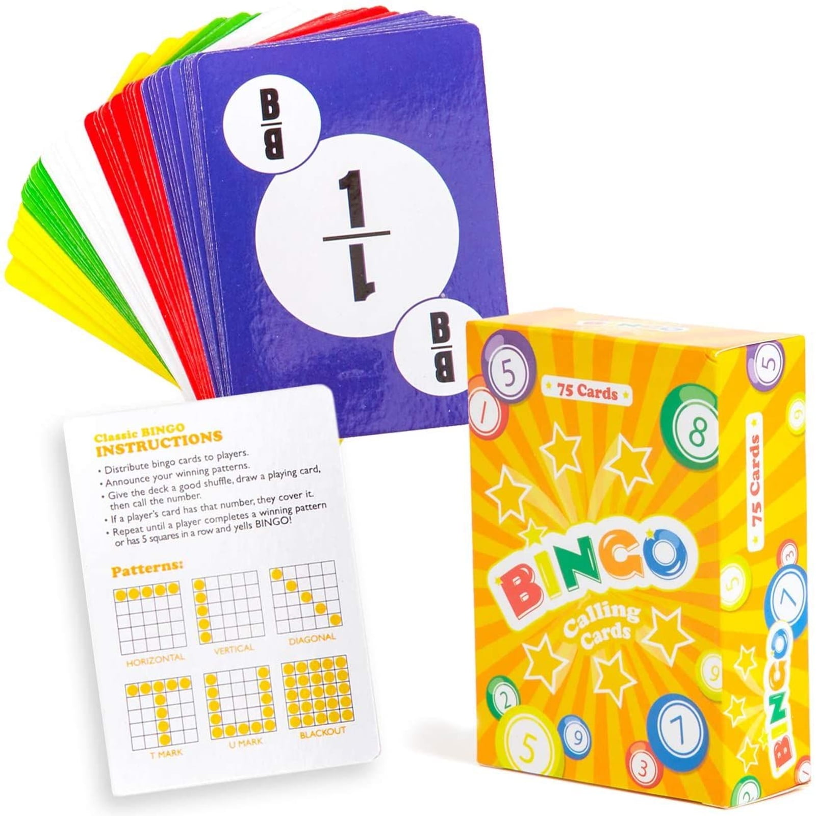 Buy 75 Sheets Paper Bingo Calling Cards Deck Set for Kids and Adults