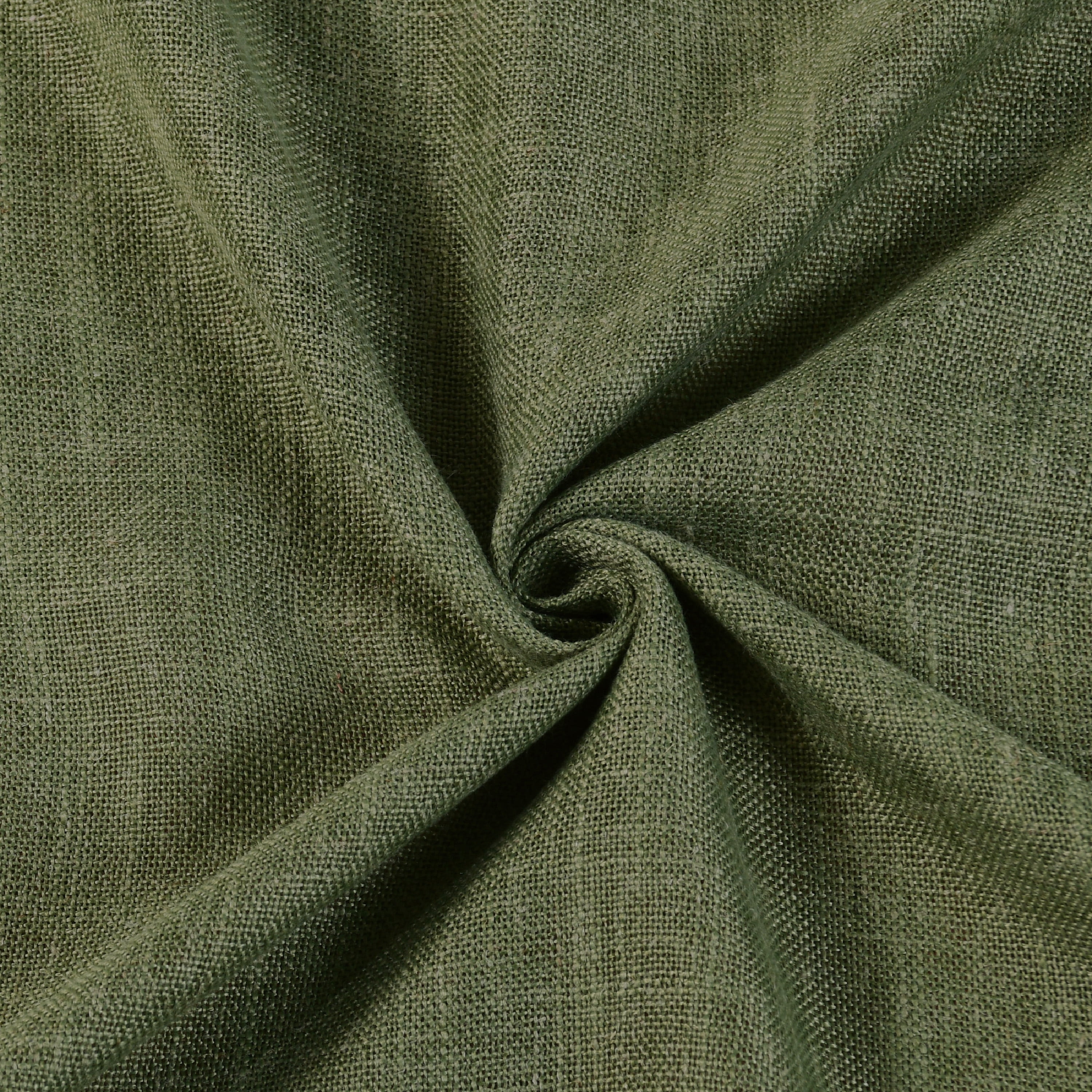 Better Homes & Gardens Linen Blend Light Filtering Rod Pocket Kitchen Curtain Tier and Valance, Set of 3, Dark Cilantro, 60 W x 36 L