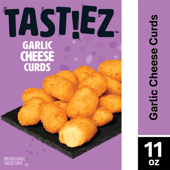 TAST!EZ Breaded Garlic Cheese Curds, 11 oz Carton, TASTIEZ Frozen Appetizers
