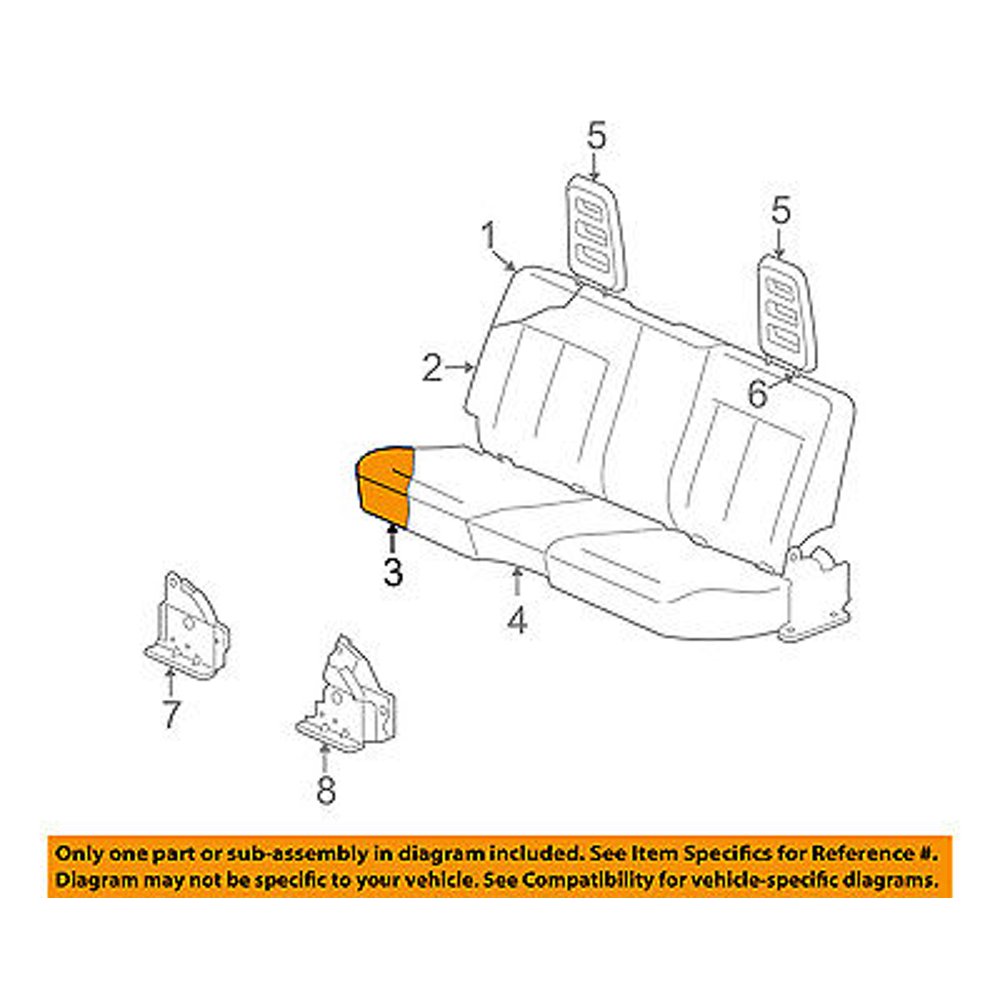CHRYSLER OEM Rear SeatSeat Cushion Right 1JM921J3AA