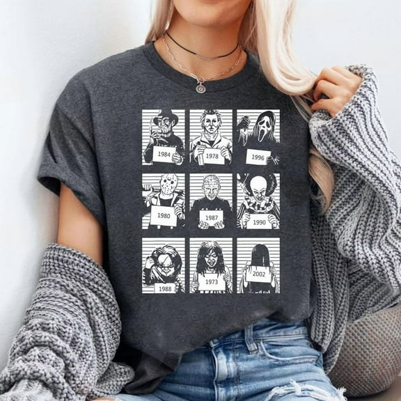 Love is All I Need Squad Shirt Women Novelty Horror Movies T-Shirt Scary Graphic Short Sleeve Top, Men's And Women's Graphic Tee 100% Cotton by TBun, Full Sizes S-5XL