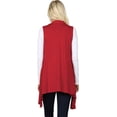 thumbnail image 3 of Womens Lightweight Sleeveless Open Draped Cardigan, 3 of 3