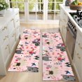 thumbnail image 4 of Kitchen Rugs Sets Of 2,French Bulldog Dog Pattern with Pioneer Flower Anti Fatigue Kitchen Mat Rugs Non Slip Washable,Decorative Kitchen Floor Mats for Kitchen,Sink,Laundry,17"X47", 4 of 5