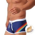 thumbnail image 4 of Guluxicc Men's Slim Low Rise Swim Trunks Drawstring Board Shorts Lightweight Surf Bathing Suit with Removable Pads, 4 of 8