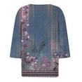 thumbnail image 4 of Icvfdpl Chemises Femmes Décontractées Jacquard Manches Courtes Blouse Usage Quotidien Mode L, 4 of 5