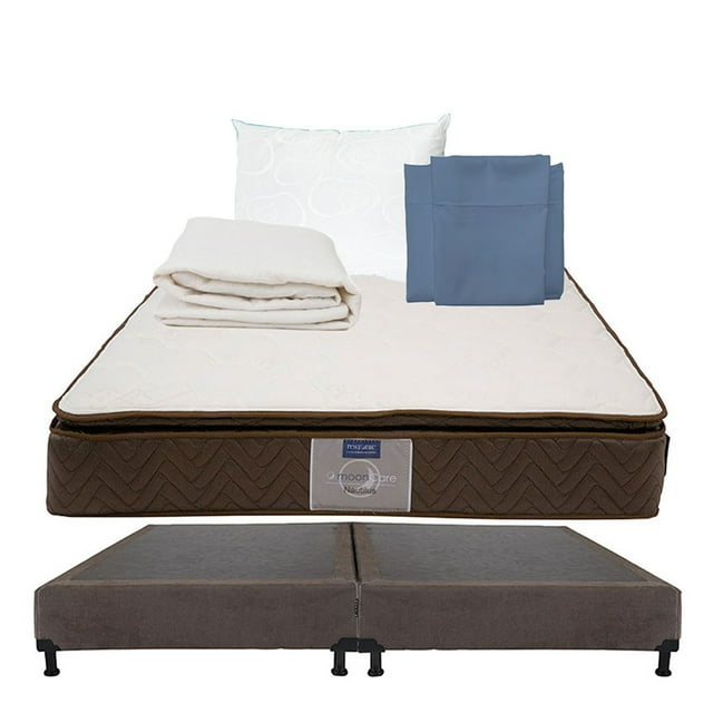 Colchón King Size + Box + Almohada Osos + Sábanas + Protector de colchón Restonic Nautilus
