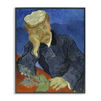 Stupell Industries Van Gogh Dr Paul Gachet People Painting Black Framed Art Print Wall Art, 11 x 14