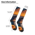 thumbnail image 2 of Sikiie Vintage Blue Leaf Mushroom Knee Socks, High Socks Long Stretchy Sock Women Knee High Stocking, Long Socks for Women, 2 of 6