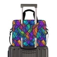thumbnail image 2 of FORMRS 16" Laptop Bag Carrying Sleeve Case with Handle Travel Shoulder Briefcase, Vibrant Stained Glass Pattern, 2 of 8