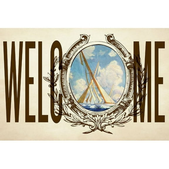 "Ship Welcome" Painting Print on Wrapped Canvas