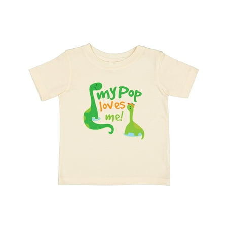 

Inktastic My Pop Loves Me Dinosaur Gift Baby Boy T-Shirt