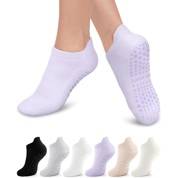 pares de calcetines de pilates con agarre para mujer, antideslizantes, para yoga, atletismo, para Barre, Ballet, entrenamiento y hospital