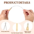 thumbnail image 3 of Uxcell 3 Pcs Hair Extension Loop Needle Threader, Pulling Hook Tool for Micro Nano Beads Bohemian Dreadlocks Hair Feather Extensions Crochet Braiding - Wooden Handle, 3 of 6