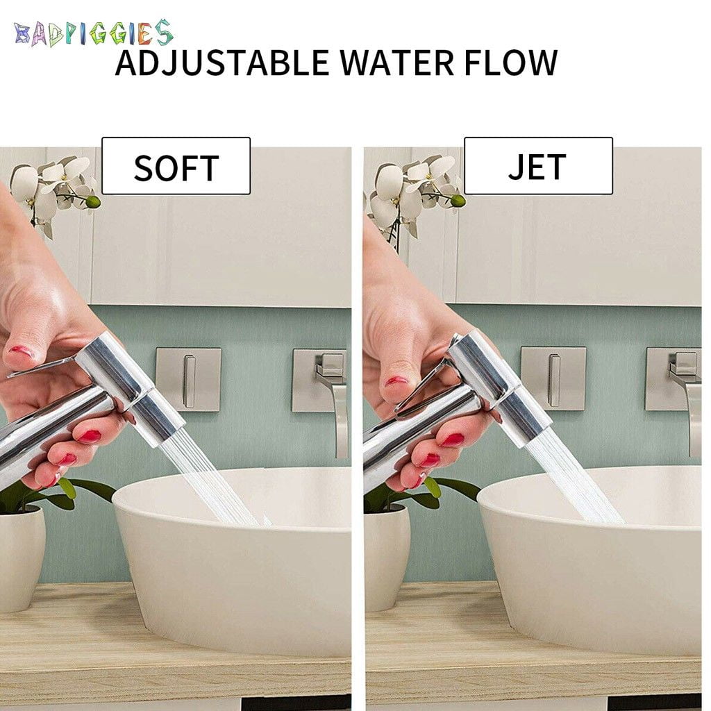 Bad Piggies Stainless Steel Hand Held Toilet Bidet Sprayer Shower Sprayer for Bathroom Self Cleaning