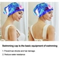 thumbnail image 4 of Colorful Pleated Nylon Cloth Swim Cap Large Swimming Cap Hot Spring Bathing Caps for Adult Men Women Long Hair-style:style5;, 4 of 5