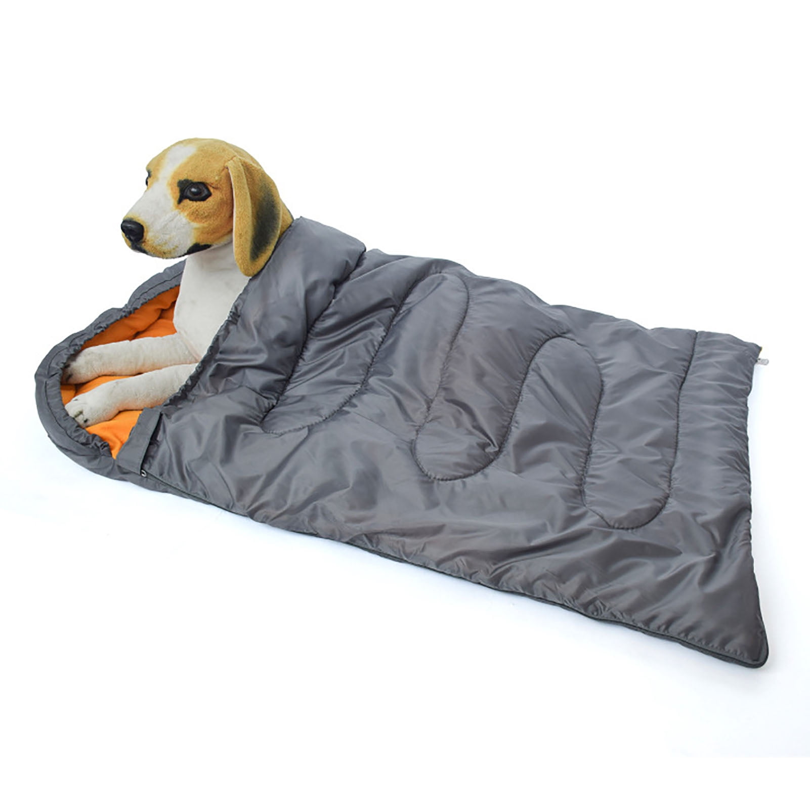 Warm, Foldable & Aligning, Perfect for Indoor/Outdoor Adventures, Orange Lining, Size L (110x70cm/43.3x27.6in) Waterproof Dog Sleep Bag